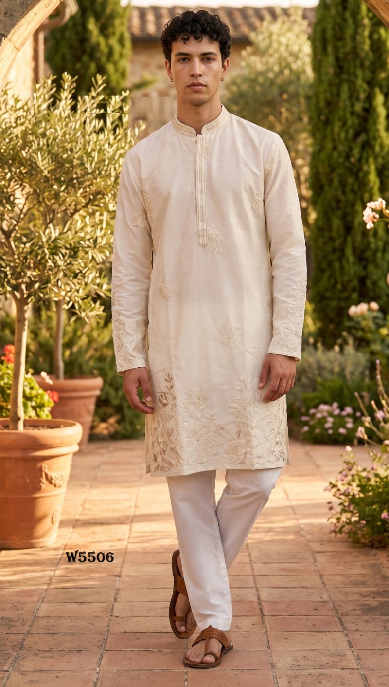 Outluk Wedding Vol 55 Lachaka Silk Mens Kurta With Pajama